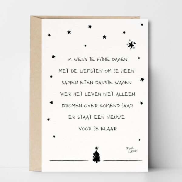 Kerstkaart - Dromen over komend jaar