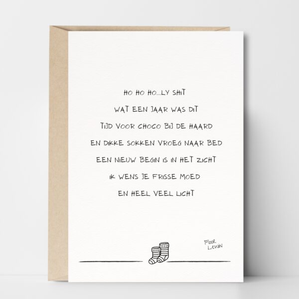 Kerstkaart - Ho Ho Ho...ly shit